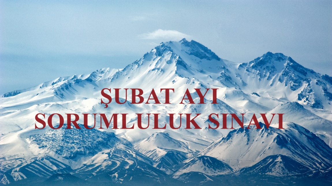 ŞUBAT SORUMLULUK SINAVI TAKVİMİ